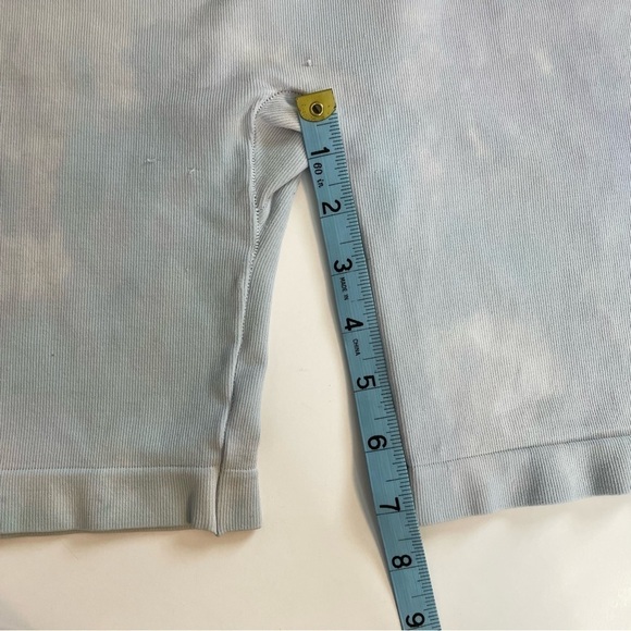 Free People Intimately Light Blue Muted Sky Cloud Pattern High Rise Biker Shorts - Picture 8 of 10